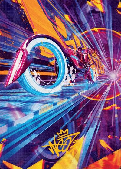 Spotcycle Scouter // Spotcycle Scouter ADFT-37 Aetherdrift Art Series Magic card