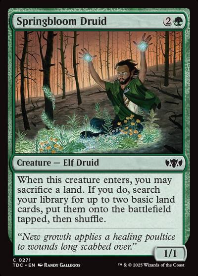 Springbloom Druid TDC-271 Tarkir: Dragonstorm Commander Magic card