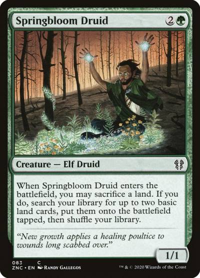 Springbloom Druid ZNC-83 Zendikar Rising Commander Magic card