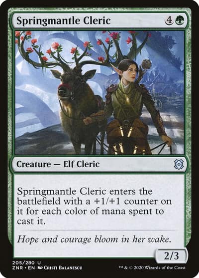 Springmantle Cleric 205 Zendikar Rising Magic card