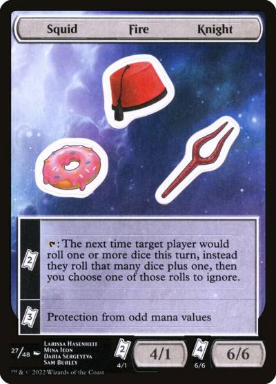 Squid Fire Knight SUNF-27 Unfinity Sticker Sheets Magic card