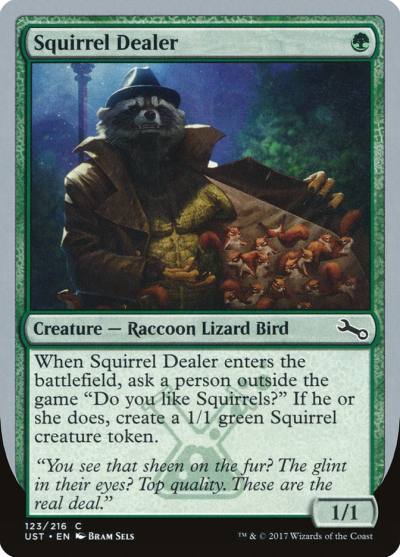 Squirrel Dealer UST-123 Unstable Magic card