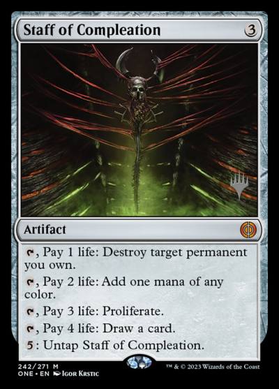 Staff of Compleation PONE-242P Phyrexia: All Will Be One Promos Magic card