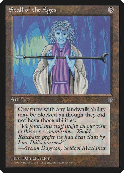 Staff of the Ages ICE-340 Ice Age Magic card
