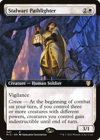 Stalwart Pathlighter MIC-47 Midnight Hunt Commander Magic card