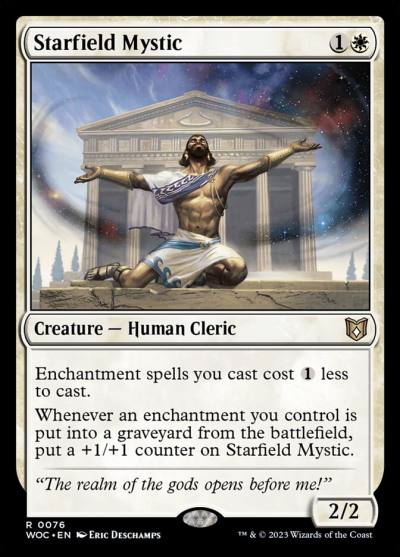 Starfield Mystic WOC-76 Wilds of Eldraine Commander Magic card