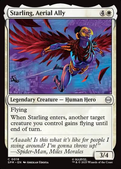 Starling, Aerial Ally SPM-18 Marvel's Spider-Man Magic card