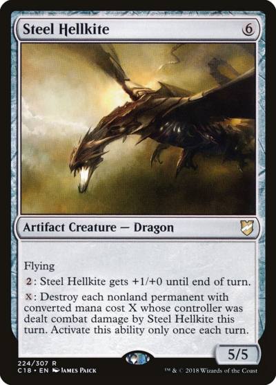 Steel Hellkite C18-224 Commander 2018 Magic card