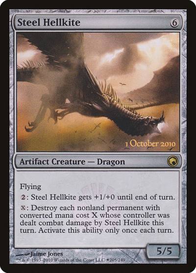Steel Hellkite PSOM-205STAR Scars of Mirrodin Promos Magic card