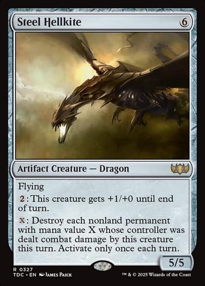 Steel Hellkite 327 Tarkir: Dragonstorm Commander Magic card