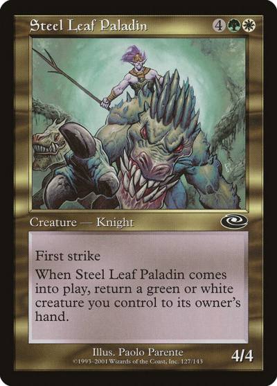 Steel Leaf Paladin 127 Planeshift Magic card