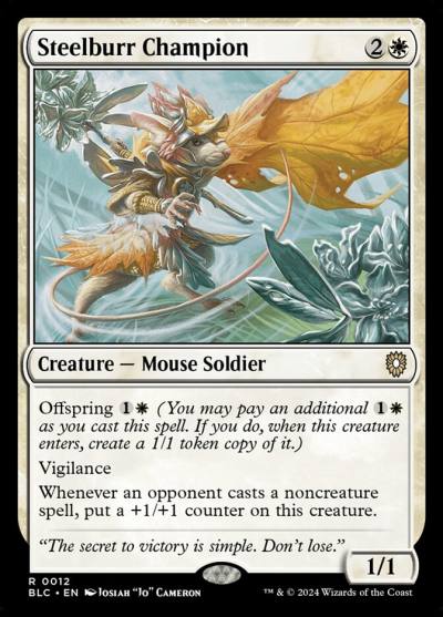 Steelburr Champion BLC-12 Bloomburrow Commander Magic card