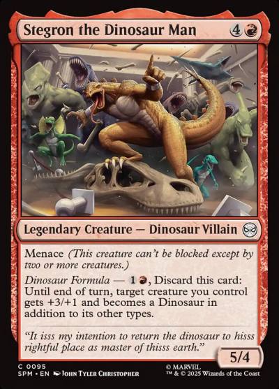 Stegron the Dinosaur Man SPM-95 Marvel's Spider-Man Magic card