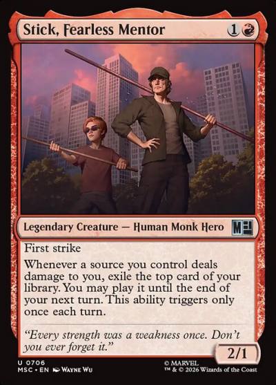 Stick, Fearless Mentor MSC-706 Marvel Super Heroes Commander Magic card
