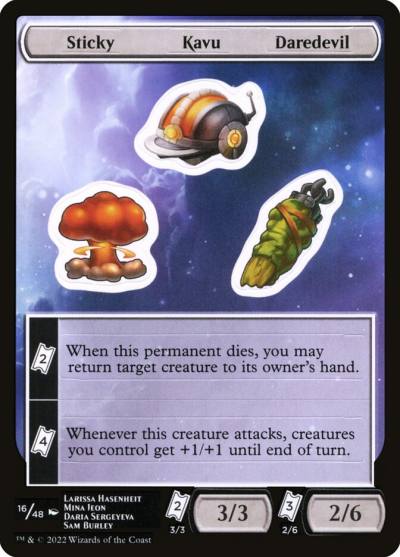 Sticky Kavu Daredevil SUNF-16 Unfinity Sticker Sheets Magic card