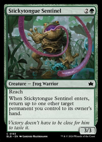 Stickytongue Sentinel 193 Bloomburrow Magic card