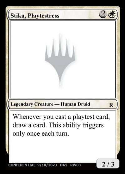 Stika, Playtestress UNK-RW03D Unknown Event Magic card