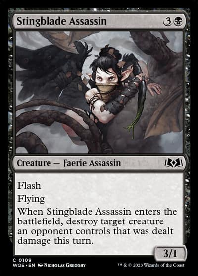 Stingblade Assassin 109 Wilds of Eldraine Magic card