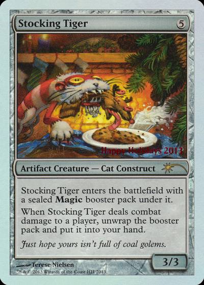 Stocking Tiger HHO-13 Happy Holidays Magic card