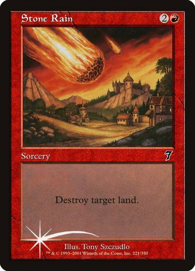 Stone Rain 7ED-221STAR Seventh Edition Magic card