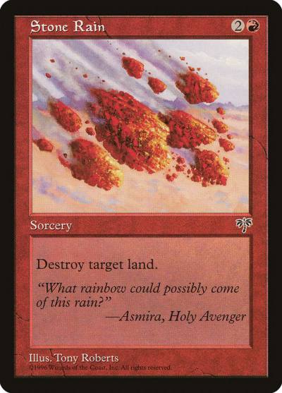 Stone Rain MIR-194 Mirage Magic card