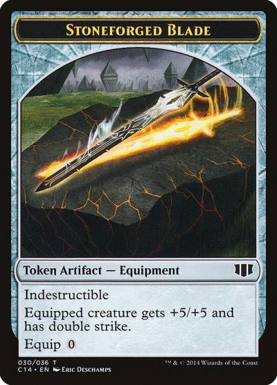 Stoneforged Blade TC14-30 Commander 2014 Tokens Magic card