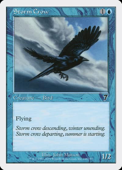 Storm Crow 7ED-100 Seventh Edition Magic card