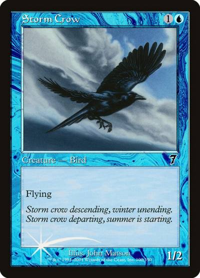 Storm Crow 7ED-100STAR Seventh Edition Magic card