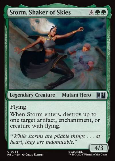 Storm, Shaker of Skies MSC-733 Marvel Super Heroes Commander Magic card