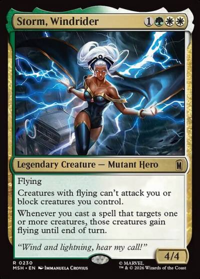 Storm, Windrider MSH-230 Marvel Super Heroes Magic card