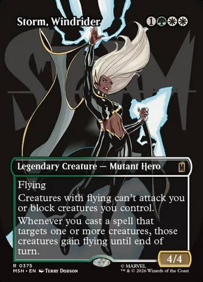 Storm, Windrider MSH-375 Marvel Super Heroes Magic card