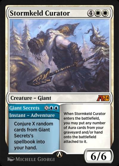 Stormkeld Curator // Giant Secrets YWOE-26 Alchemy: Wilds of Eldraine Magic card