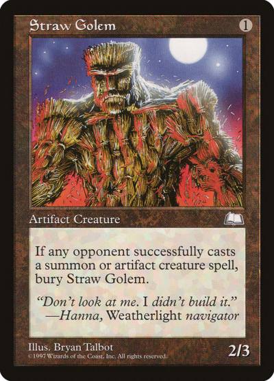 Straw Golem WTH-158 Weatherlight Magic card