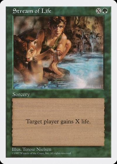 Stream of Life 5ED-328 Fifth Edition Magic card
