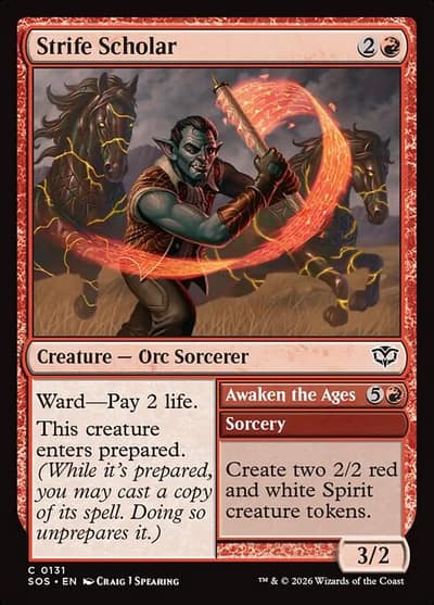 Strife Scholar // Awaken the Ages 131 Secrets of Strixhaven Magic card