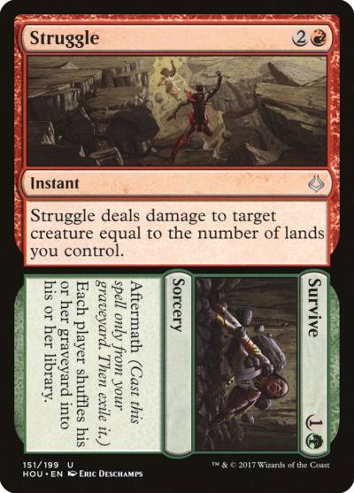 Struggle // Survive HOU-151 Hour of Devastation Magic card