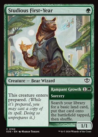 Studious First-Year // Rampant Growth SOS-162 Secrets of Strixhaven Magic card