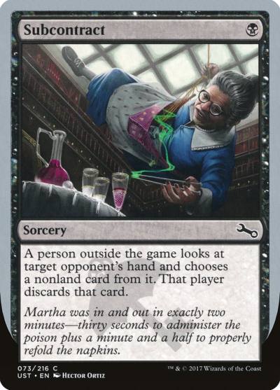 Subcontract UST-73 Unstable Magic card