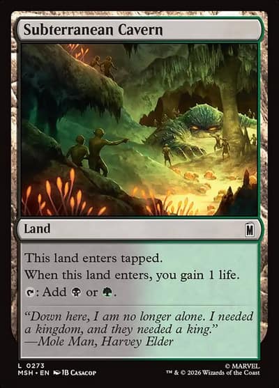 Subterranean Cavern MSH-273 Marvel Super Heroes Magic card