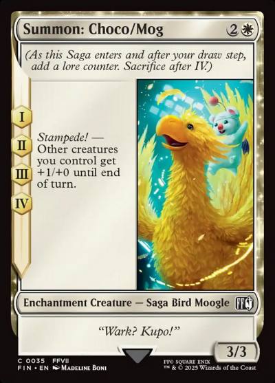 Summon: Choco/Mog FIN-35 Final Fantasy Magic card