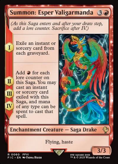 Summon: Esper Valigarmanda FIC-60 Final Fantasy Commander Magic card