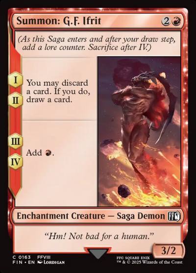 Summon: G.F. Ifrit FIN-163 Final Fantasy Magic card