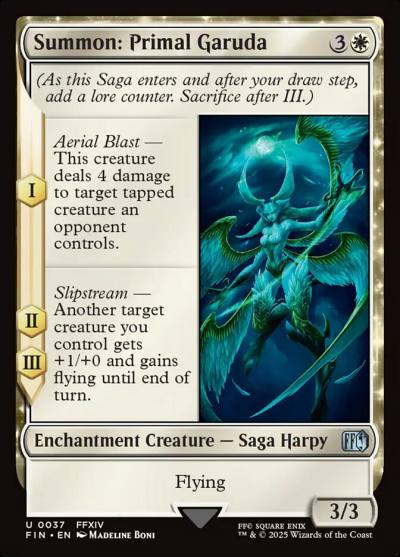 Summon: Primal Garuda FIN-37 Final Fantasy Magic card