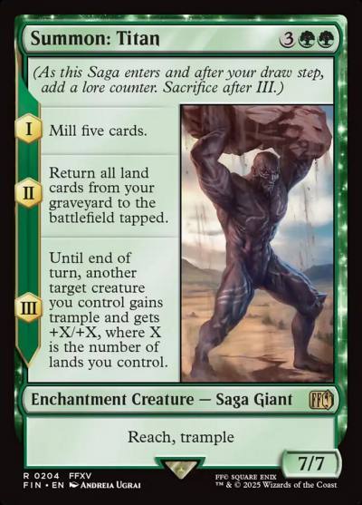 Summon: Titan FIN-204 Final Fantasy Magic card