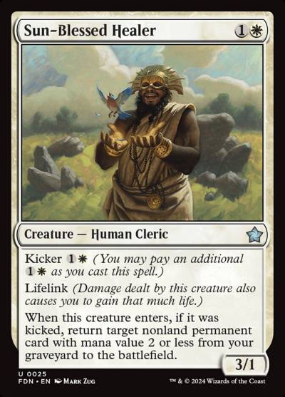Sun-Blessed Healer 25 Foundations Magic card