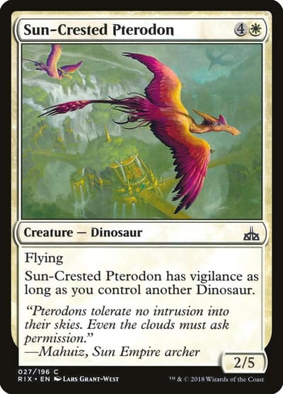 Sun-Crested Pterodon 27 Rivals of Ixalan Magic card