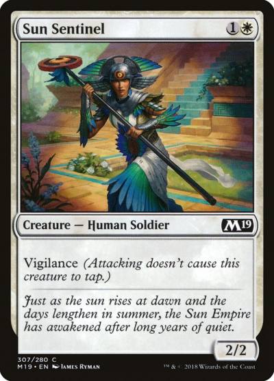 Sun Sentinel M19-307 Core Set 2019 Magic card