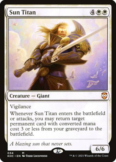 Sun Titan KHC-34 Kaldheim Commander Magic card