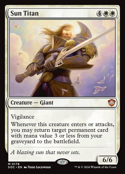 Sun Titan 178 Secrets of Strixhaven Commander Magic card