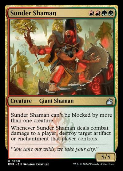 Sunder Shaman RVR-230 Ravnica Remastered Magic card